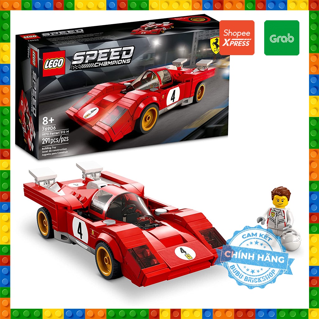 Lego Speed Champions 76906 - 1970 Ferrari 512 M - Bộ xếp hình Lego Xe đua 1970 Ferrari 512 M