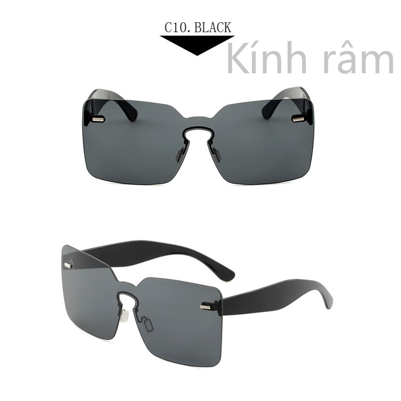 Kính mát vuông màu kẹo ngọt cho nam và nữ