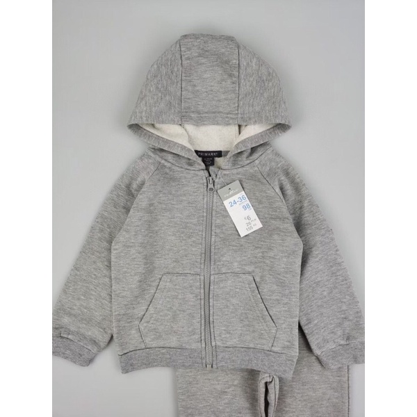 Bộ nỉ khoác mũ Prinmark dư cho bé