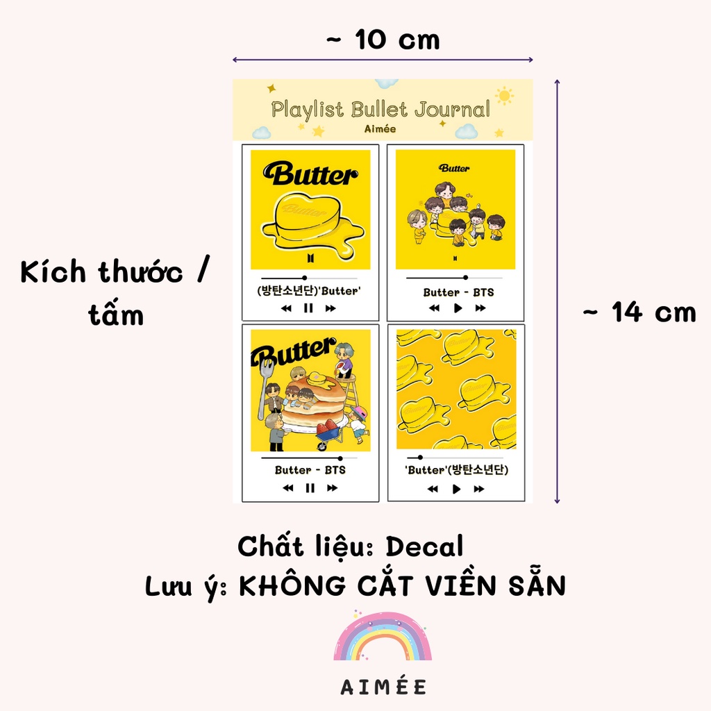 Sticker Nhãn Dán BTS  | Aimée