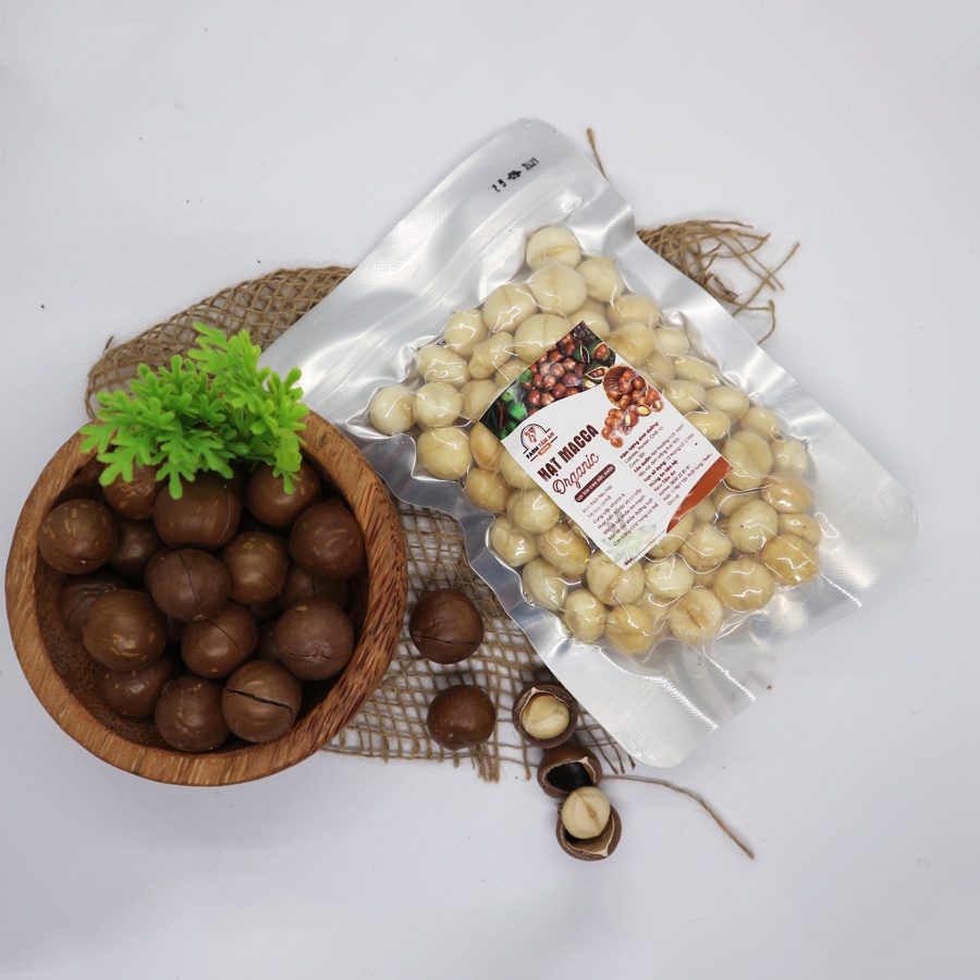 Hạt Macca nhân sấy lạnh Farm Tâm An, Hạt mắc ca organic cao cấp, Quả macca nữ hoàng macadamia tốt cho sức khỏe