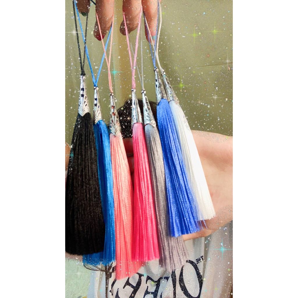 Phụ kiện trang trí cho đàn kalimba Dây tua rua đủ màu đầu nhọn FREESHIP