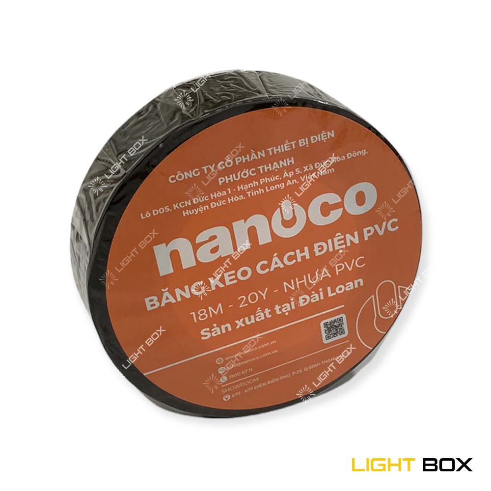 Băng keo cách điện Nanoco FKPT20  - Màu Đen 20YDS
