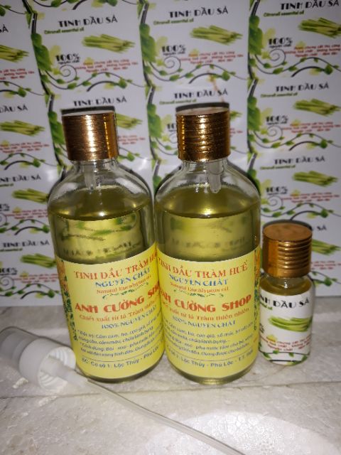 Tinh dầu tràm 1 chai tràm 100ml và 100ml sả java