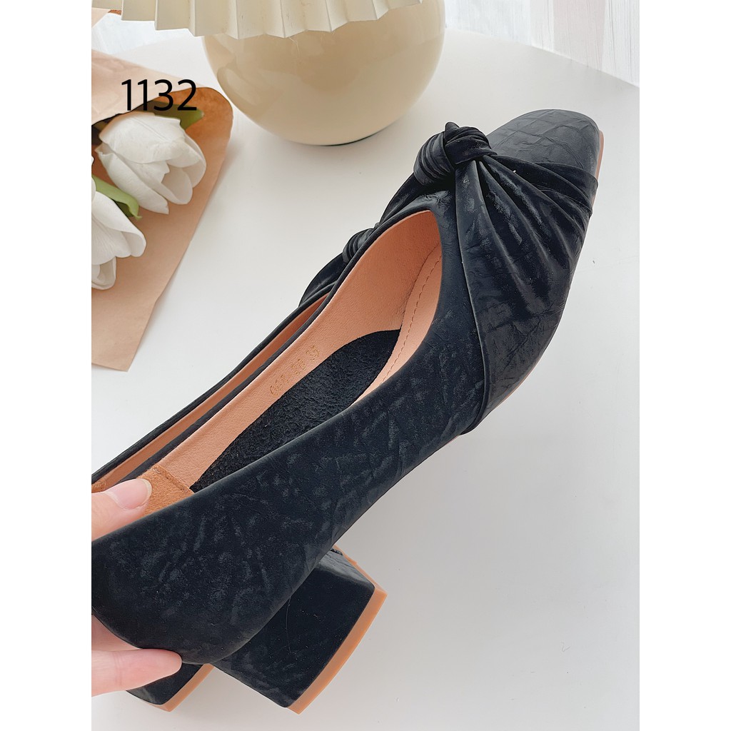 BEESHOES - GIÀY BÚP BÊ NỮ MŨI VUÔNG ĐẾ VUÔNG - GIÀY BÚP BÊ NỮ ĐẾ VUÔNG CAO 3 PHÂN SẴN MÀU ĐEN - KEM - HỒNG ĐẤT 201132 | BigBuy360 - bigbuy360.vn