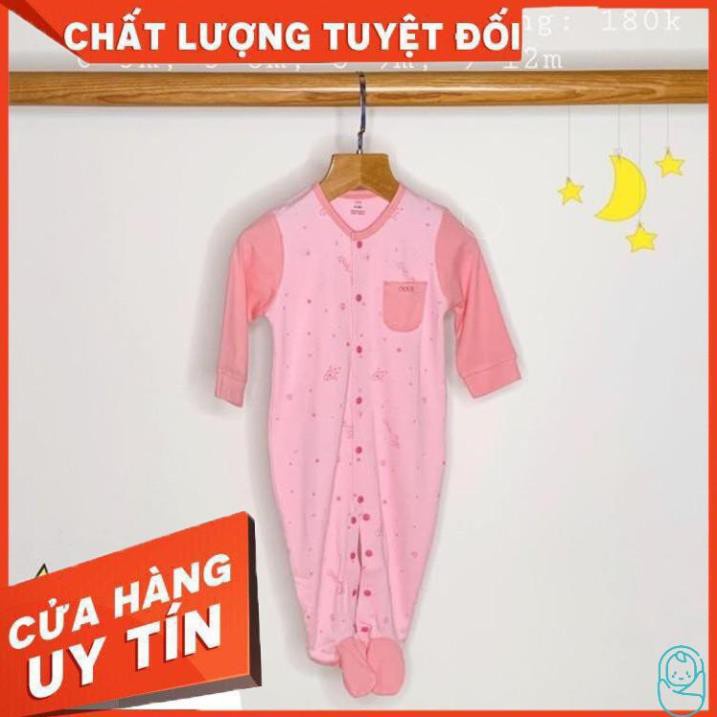 NOUSHANOI - Bộ Body có tất Nous hồng tàu bay thu đông Size 9M