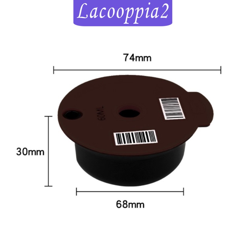 [LACOOPPIA2] Reusable Coffee Capsules, Compatible with/for Bosch Tassimo Machines, Coffee Filter Refillable, Coffee  with Readable Barcode