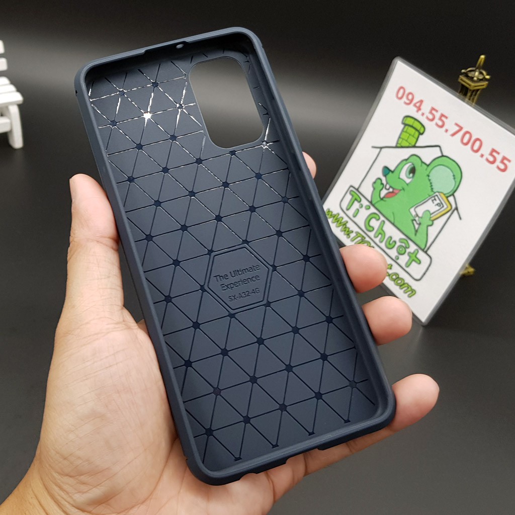 [Ảnh Thật] Ốp Lưng Samsung A32 4G Dẻo Carbon Phay Xước Chống Sốc
