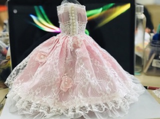 Váy dạ hội siêu lộng lẫy cho búp bê 60cm