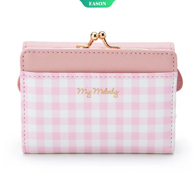 SANRIO Ví Da PU Họa Tiết Hoạt Hình Hello Kitty My Melody Dễ Thương Chất Lượng Cao Cho Nữ