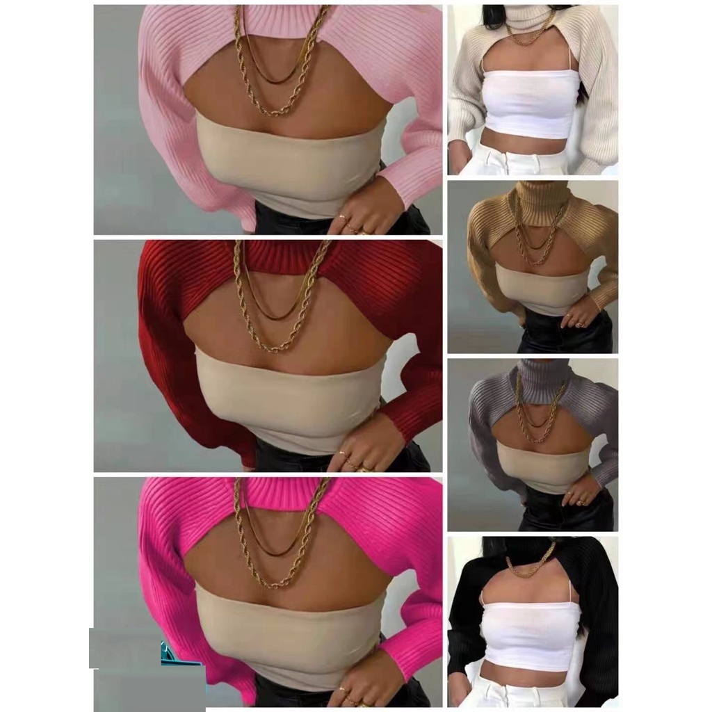 DUNEA Áo Sweater Tay Dài Chui Đầu Thiết Kế Quyến Rũ Cho Nữ