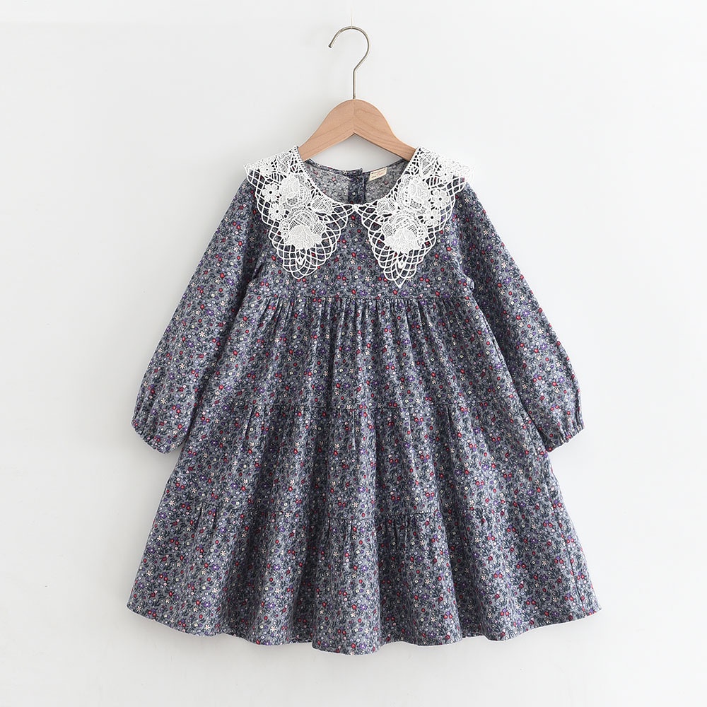 Đầm công chúa BEAR LEADER phối ren hoa thời trang mùa thu dành cho bé gái