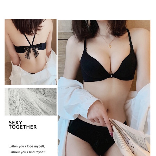 Bộ Đồ Lót Su Cài Trước Nơ Lưng Điệu Đà Mới Hot Hot 819