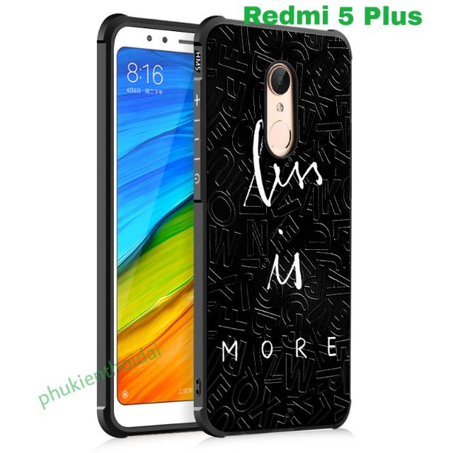Ốp Lưng Redmi 5 plus 3D in hoa văn chống sốc cao cấp