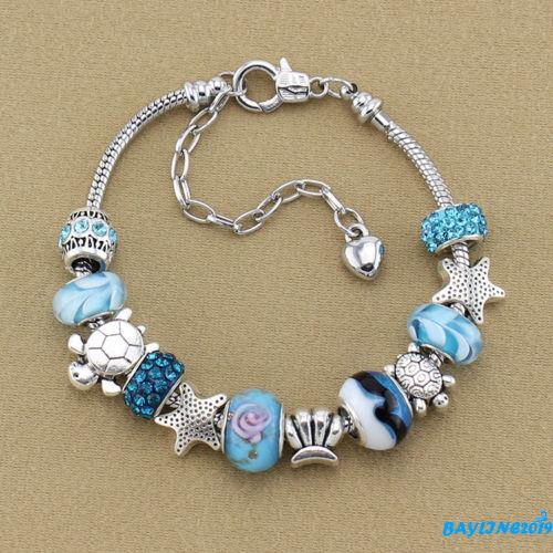 Vòng tay mạ bạc đính đá trái tim thời trang cho nữ