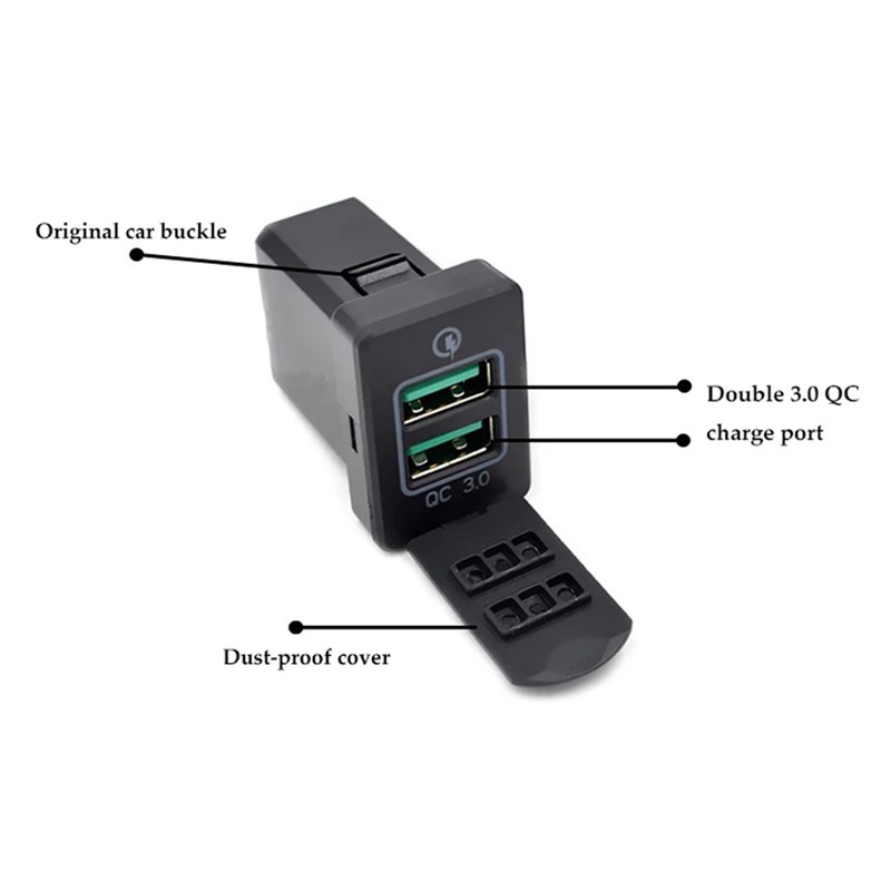 Tẩu Sạc Nhanh 3 Cổng Usb Cho Mitsubishi Outlander 3 2018 2019