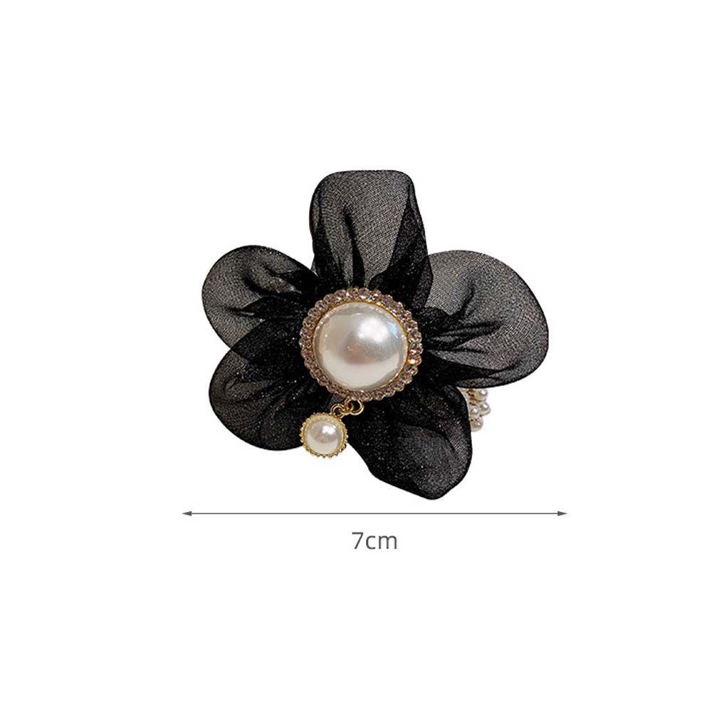 AROMA Dây Cột Tóc Đính Hoa Phong Cách Hàn Quốc Ngọt Ngào Cho Nữ