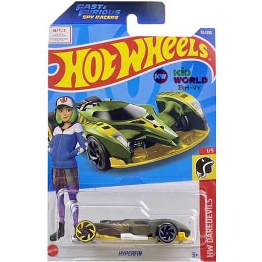 Xe mô hình Hot Wheels basic Fast &amp; Furious Spy Racers Hyperfin HCT58, 40K.