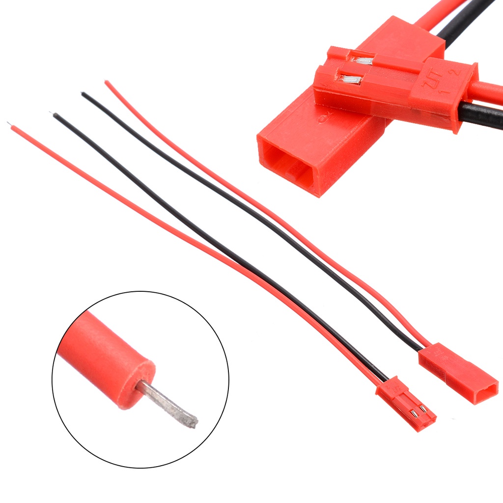 10 cặp Jack cắm / dây nối JST dài 20cm dùng cho pin xe điều khiển, tàu, ca nô các loại