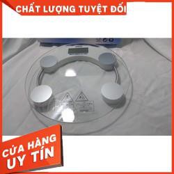 [Xả kho + free ship] Cân điện tử trong suốt bằng kính cường lực hình tròn tối đa 180KG