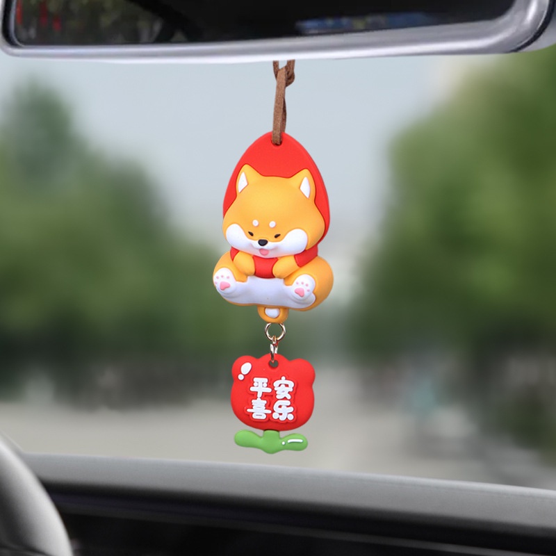 Móc treo ô tô điện thoại chó Shiba nhiều màu sắc biểu cảm đáng yêu dễ thương, quà tặng bạn bè người thân - Ráp