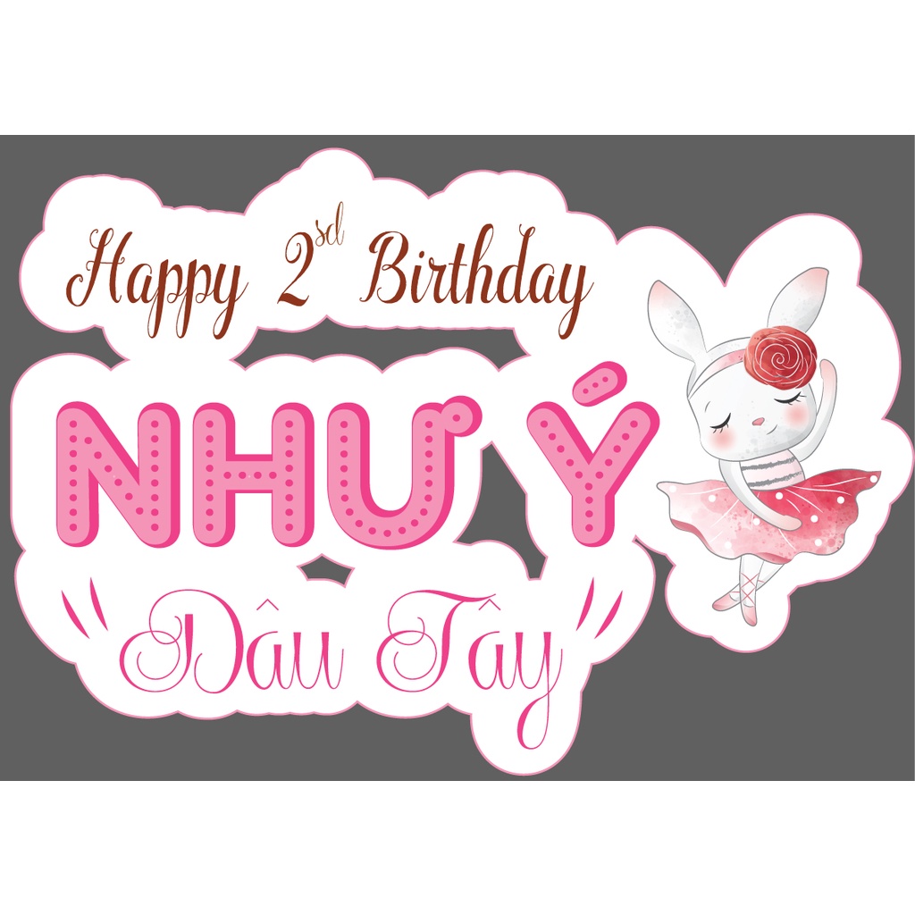 Bảng tên, banner treo rèm trang trí sinh nhật, đầy tháng, thôi nôi cho bé trai, bé gái kích thước 30*40cm YẾN NHI SHOP
