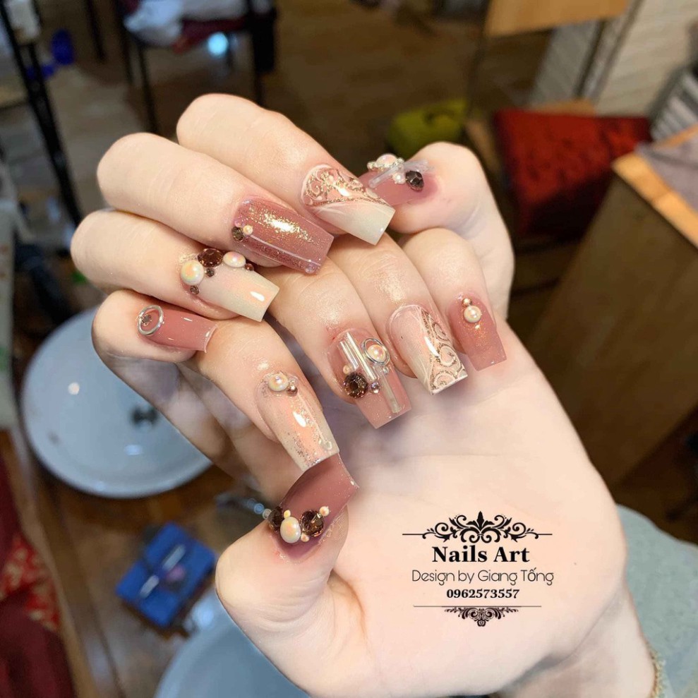 Set gel nhũ ánh trai AS mẫu chai đen 6 chai - ánh nhũ