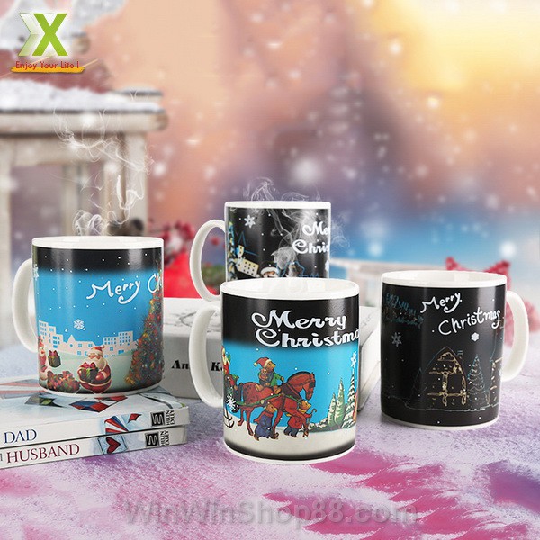 Ly đổi màu giáng sinh merry christmas, Cốc đổi màu phong cách Noel Giáng Sinh - Muasamhot1208