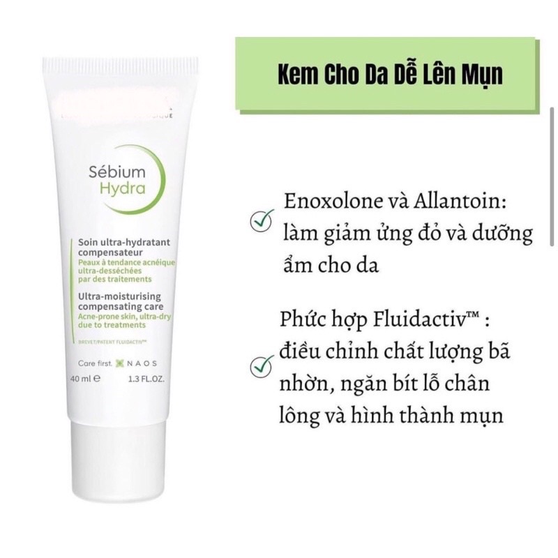 KEM DƯỠNG ẨM  CHO DA DẦU MỤN bio xanh