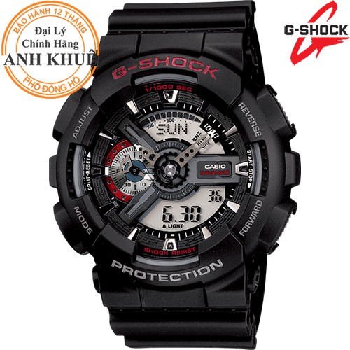 Đồng hồ nam dây nhựa G-SHOCK Casio chính hãng Anh Khuê GA-110-1ADR