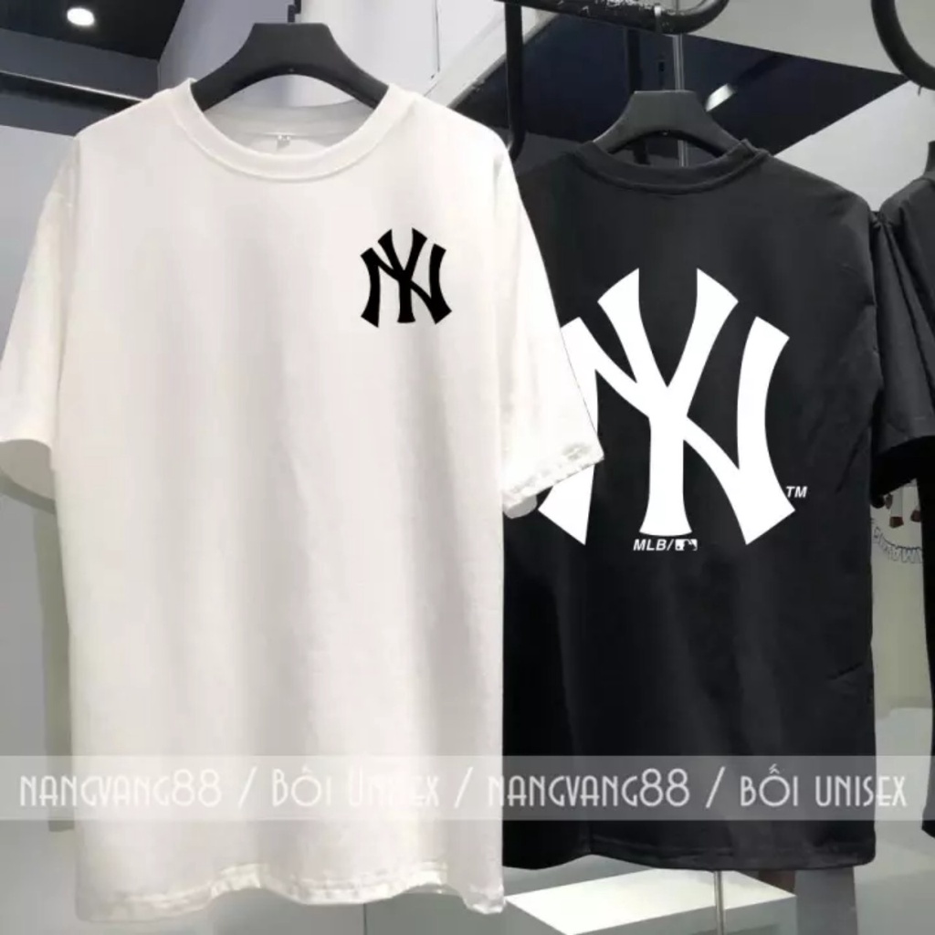 Áo Thun Hot NY MLB cotton Unisex, áo phông form rộng thoáng mát