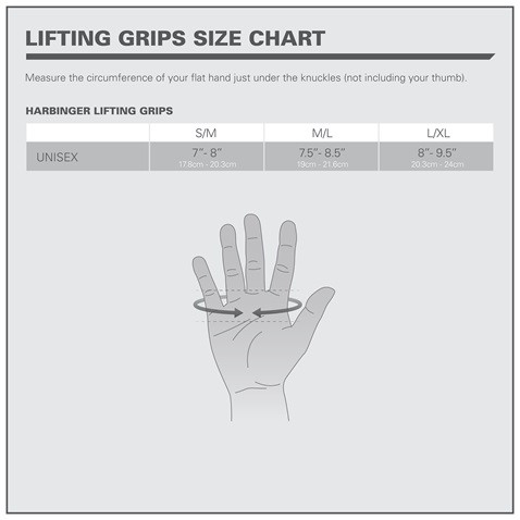 Găng tay tập Gym Harbinger Lifting Grips Harbinger