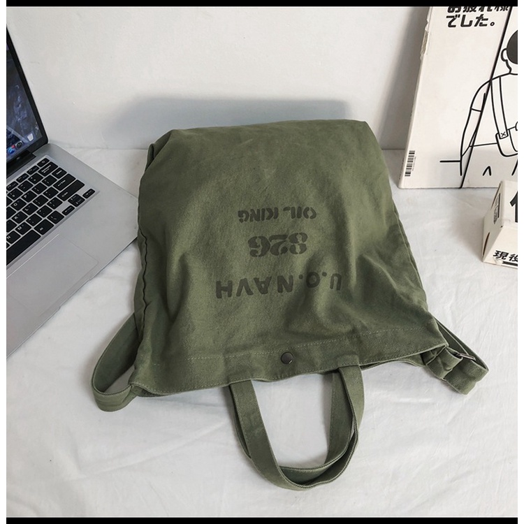 Túi Xách Canvas Cỡ Lớn Thời Trang Hàn Quốc Cho Nam