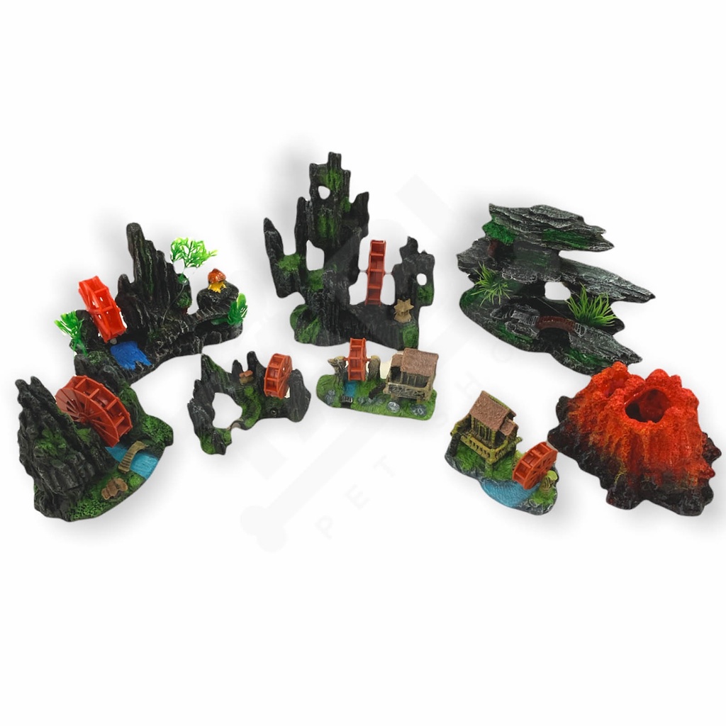 Mô Hình Tiểu Cảnh Hòn Non Bộ Cho Hồ Cá, Bể Cá - Hòn Non Bộ Trang Trí Thuỷ Sinh [HÒN NON BỘ]