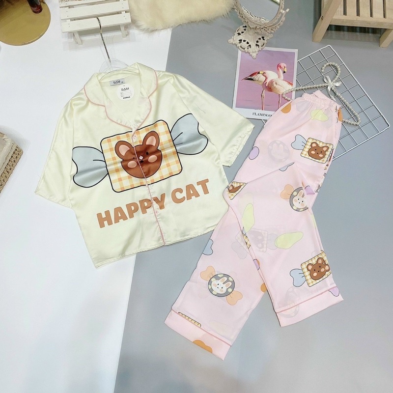 Đồ bộ Pijama lụa LATIN mẫu chuẩn tay ngắn siêu xinh 💕 | BigBuy360 - bigbuy360.vn