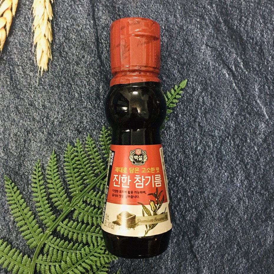 DẦU MÈ VỪNG ĐEN Hàn Quốc Nguyên Chất BEKSUL - 110ml - Nhập Khẩu Trực Tiếp