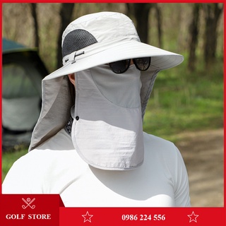 Mũ chống nắng golf nam thoáng khí có dây điều chỉnh kèm khẩu trang