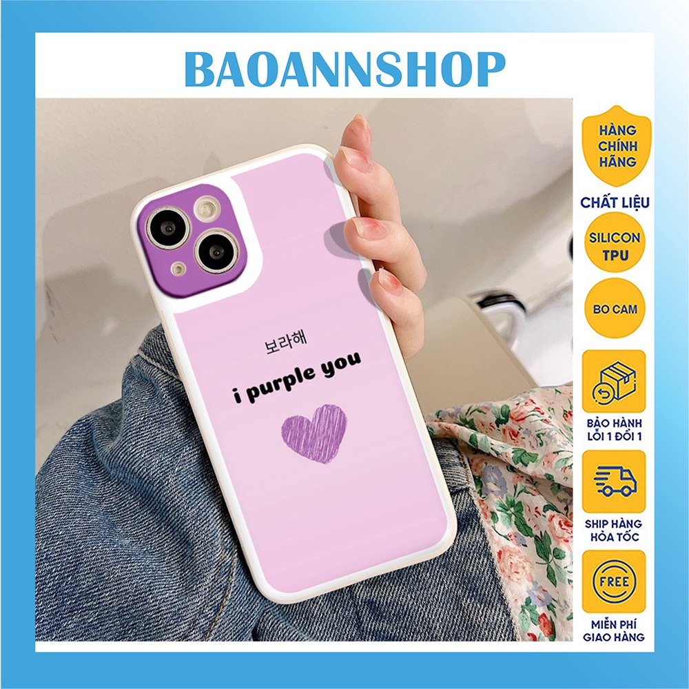 Ốp lưng iphone hình i purple you L07 cạnh vuông viền camera bảo vệ 7plus/8plus/x/xs/xsmax/11/12/13/14/pro/promax