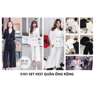 S101 set vest ống rộng bigsize có size lớn ngoại cỡ 55 đến 90kg