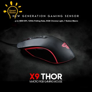 Chuột quang gaming fantech x9 4800dpi 6 nút bấm có đèn led nền cho pc