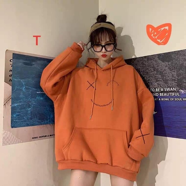 [FREESHIP ĐƠN TỪ 50K] Áo hoodie mặt cười mắt x DTR1019