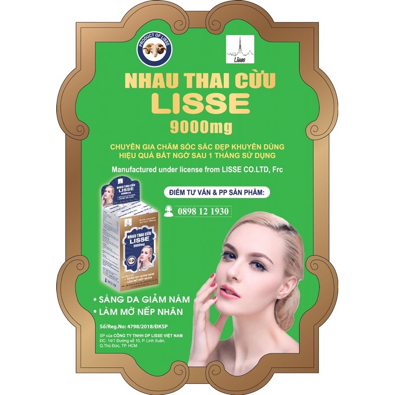 NHAU THAI CỪU LISSE 9000mg - - Sáng Da, Mờ Nám , Mờ Nếp Nhăn
