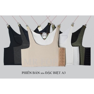 Áo bó vải mềm mịn mát vải Korea móc gài hông không viền - có gen / Không gen Tomboy Transguy