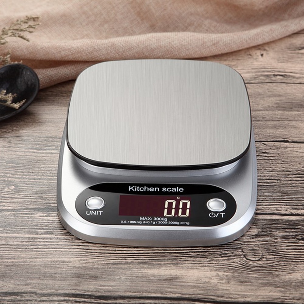 Cân nhà bếp cân tiểu ly cân thực phẩm định lượng 1g - 10kg chính xác cao kèm 2 viên pin AAA bảo hành 6 tháng