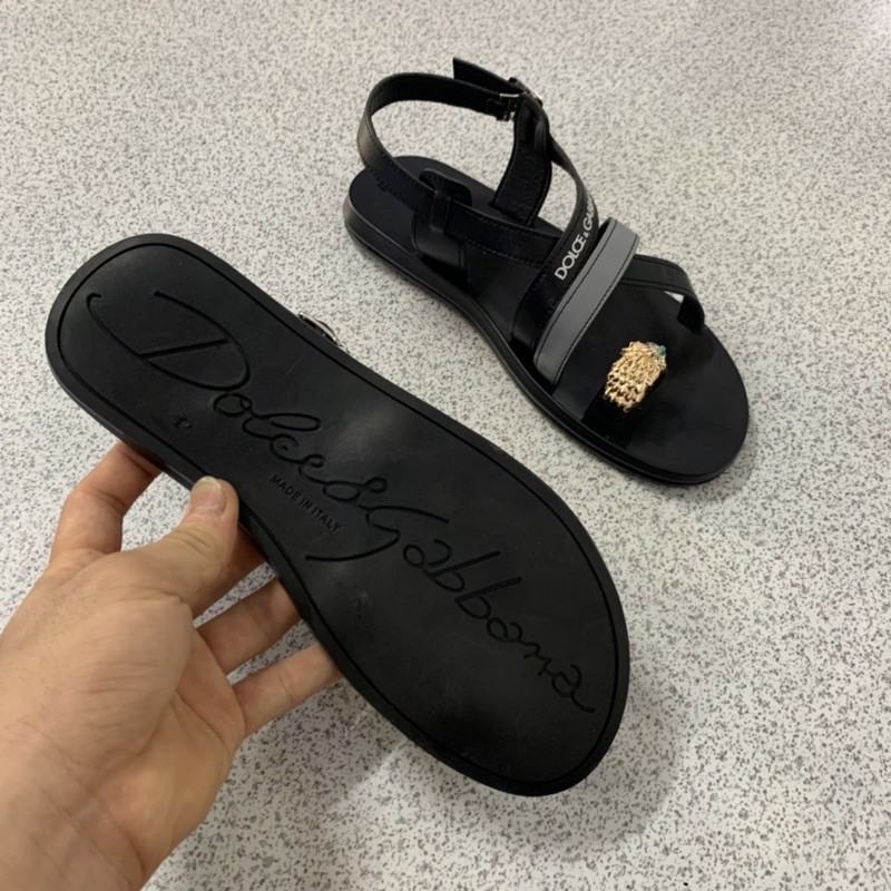 [Ảnh thật+ Kt hàng] Dép Sandal Dolce Quai Chéo Xỏ Ngón Đầu Rồng Vàng