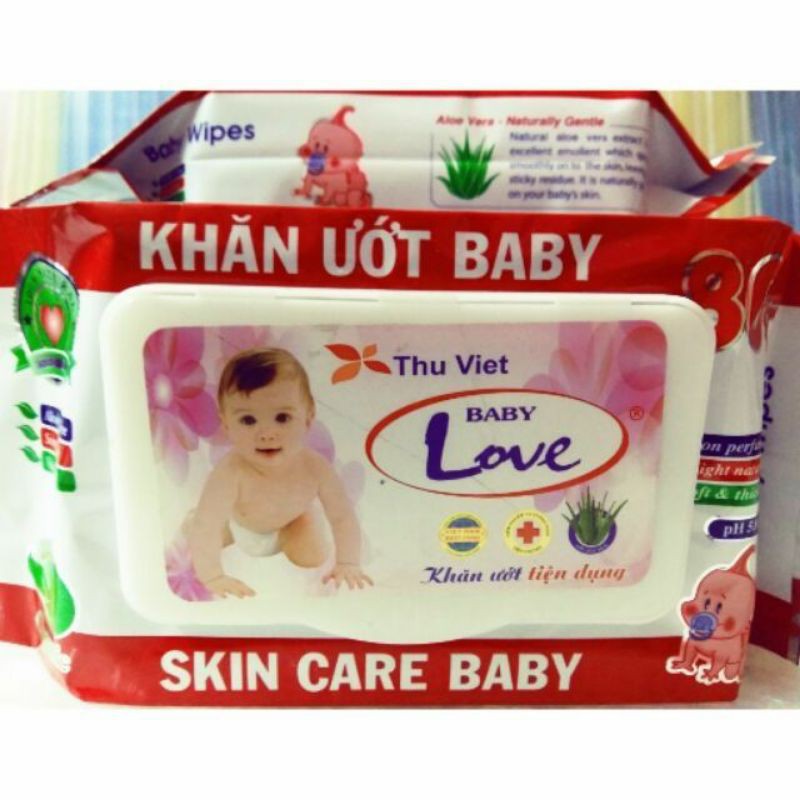 Khăn ướt love - Bịch 80 gr