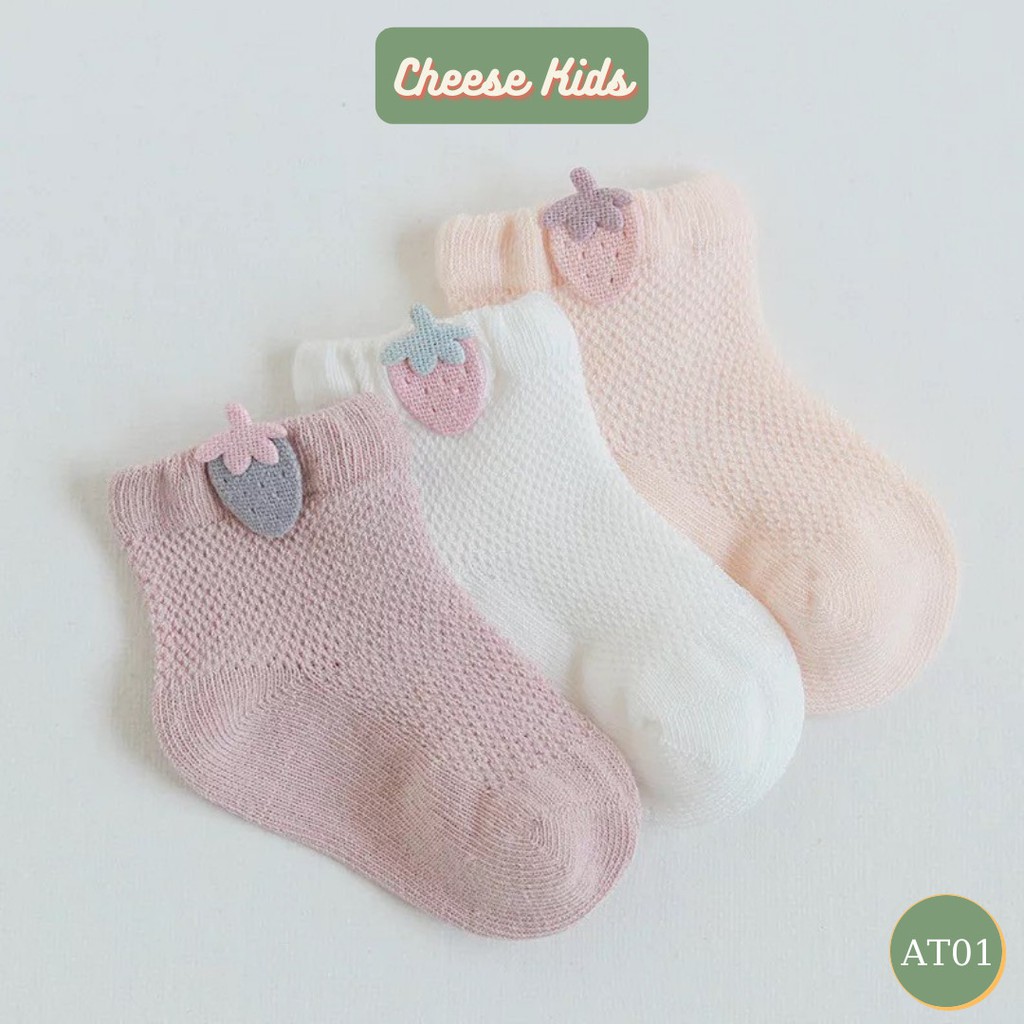 Tất Lưới Cho Bé, Tất Lưới Mùa Hè Cho Bé Trai Bé Gái Cheesekids 0 Đến 12 Tháng