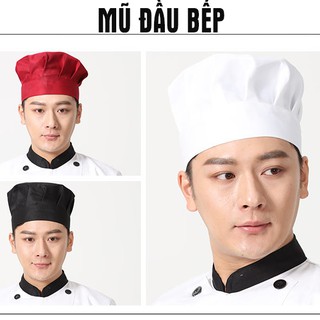 MŨ ĐẦU BẾP [Có hàng sẵn] NAM NỮ 3 MÀU TRẮNG, ĐEN, MŨ LÀM BẾP QUÁN ĂN, NHÀ HÀNG, KHÁCH SẠN CHUYÊN NGHIỆP