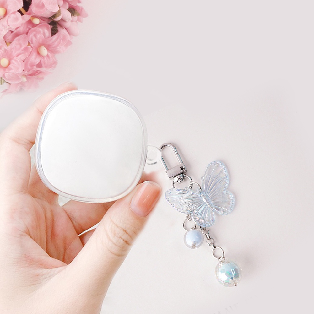 Vỏ Bảo Vệ Hộp Sạc Tai Nghe Baseus WM01 / WM02 Bằng TPU Silicone Trong Suốt Chất Lượng Cao Kèm Móc Khóa Tiện Dụng