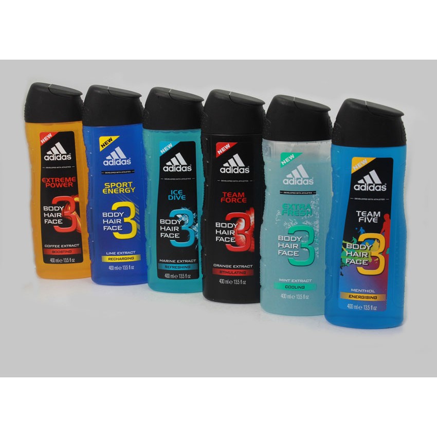 Sữa tắm gội cho Nam 3 in 1 Adidas active Star 400ml